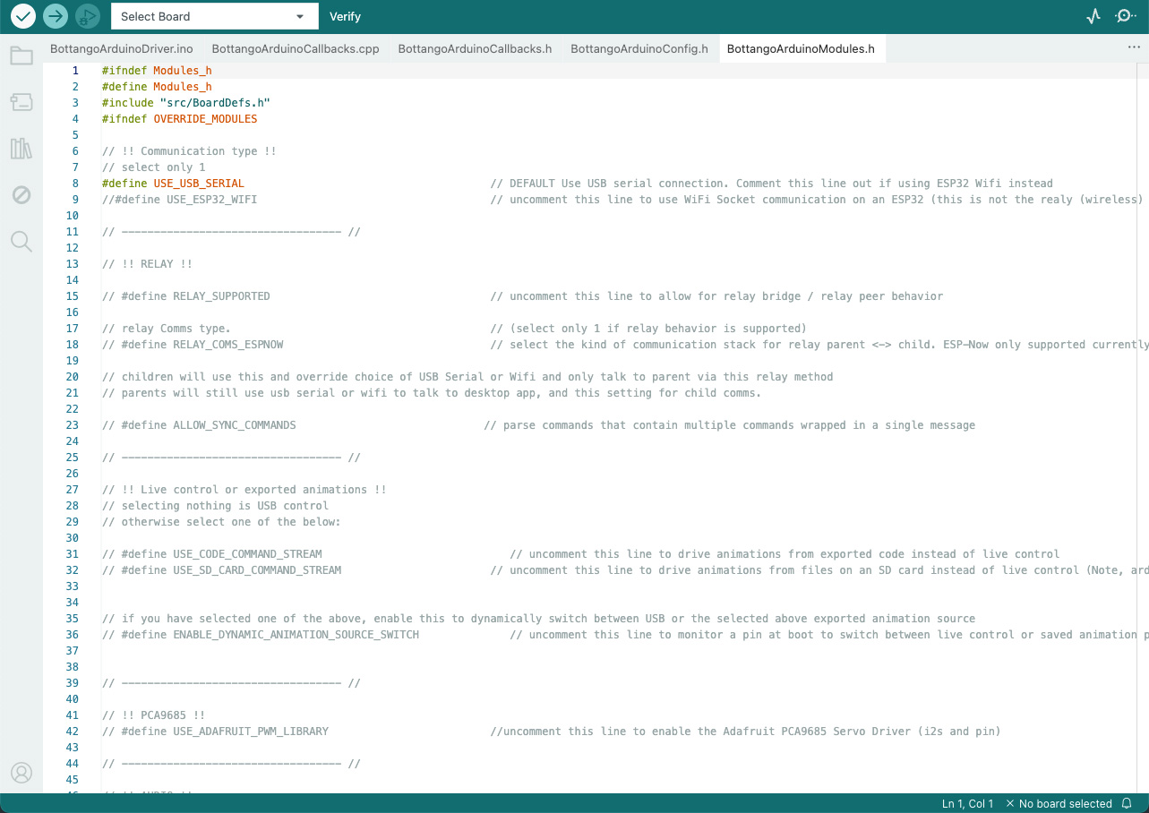 Screenshot: Firmware Modules