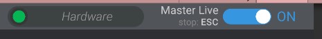 Screenshot: Hardware Status Indicators In the Top Menu