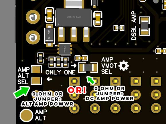 Amp Power Jumper Selection