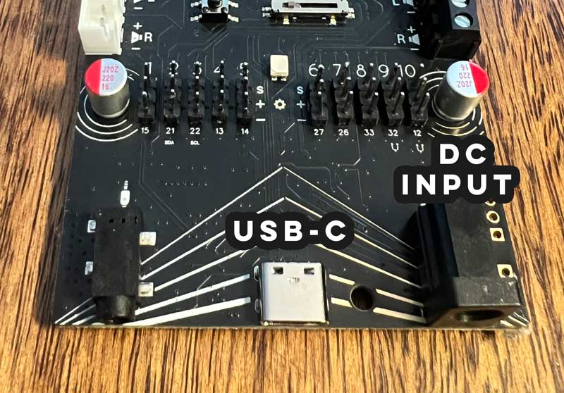 Screenshot: Power Input