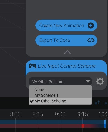 Screenshot: Using Multiple Control Schemes