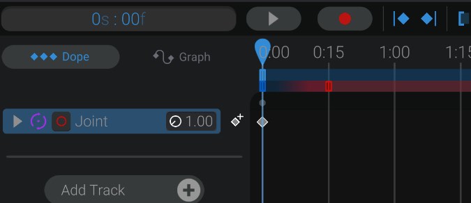 Screenshot: Recording Live Input into in Animation