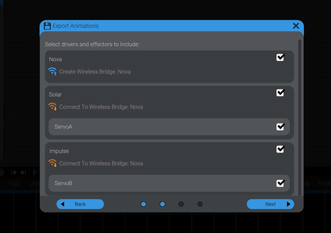 Bridge and Peers During Export