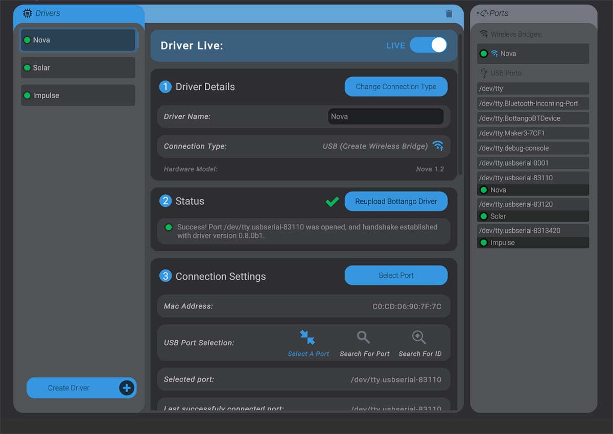 Screenshot: Bridge Created