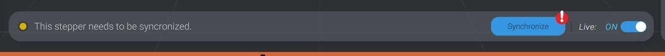 Screenshot: Manual Synchronizing a Stepper Motor