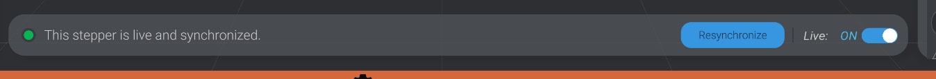 Screenshot: Manual Synchronizing a Stepper Motor