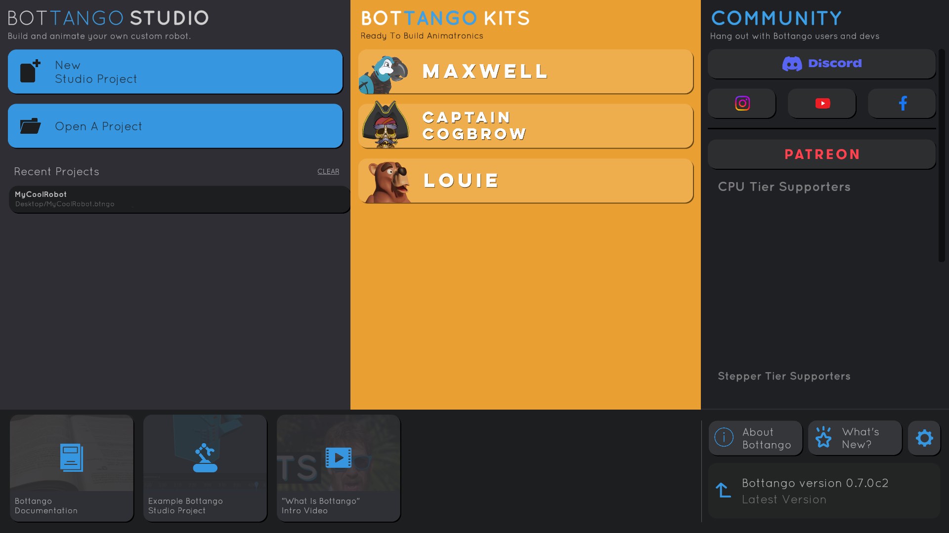 Screenshot: Home