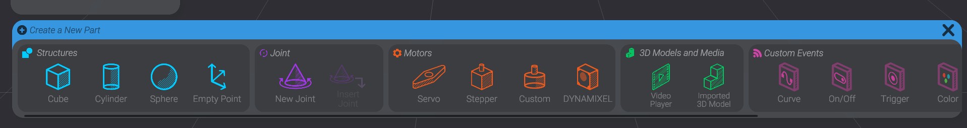 Screenshot: How to create structure - Creating the base